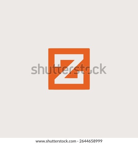 letter Z square rectangle business company logo vector illustration template design