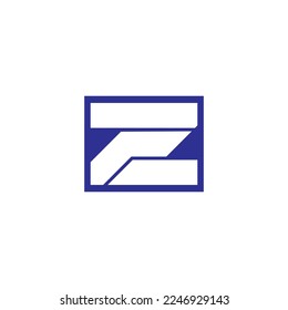 Letter Z in square shape logo design