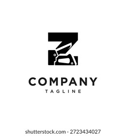 Vetor do ícone de logotipo do grampeador Z de letra