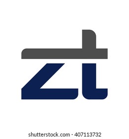 letter Z and T logo vector.