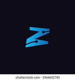 letter Z and tech business logo icon design template