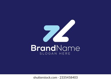 Letter Z technology gradient logo design vector template