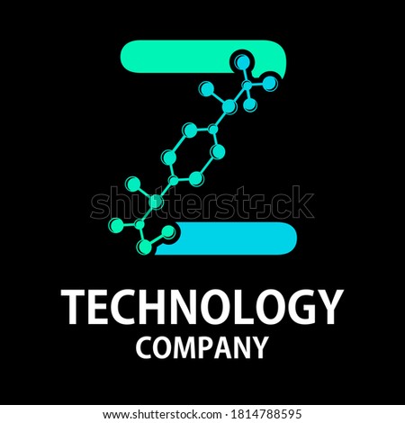 Letter z technology logo template illustration. suitable for biology, science, electric, energy, brand etc