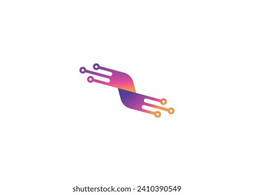 Letter Z Technology vector monogram logo design template. Letter Z molecule, Science and Bio technology Vector logo Design
