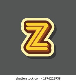 Letter Z text effect design vector
