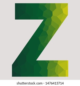 Letter Z with three colours gradient