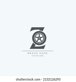 letter Z tire logo design vector icon