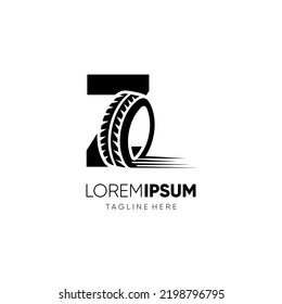 Logo-Design-Vektorsymbol von Letter Z Tire 