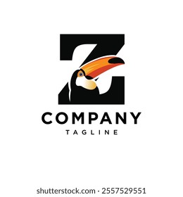 Letter Z Toucan Logo Icon Vector