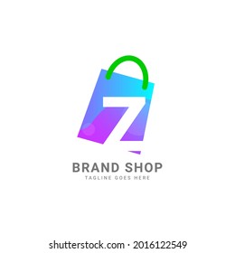 letter Z trendy shopping bag vector logo design element