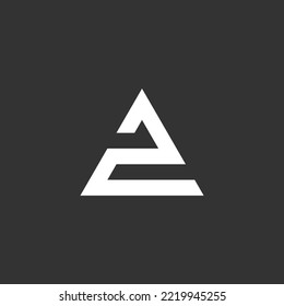 letter z triangle logo design vector illustration template