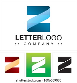 Letter Z (Typography) Vector Symbol Company Logo (Logotype). 3d Geometric Paper Fold (Origami) Layered Spiral Style Icon Illustration. Elegant Identity Concept Design Idea Brand Template.