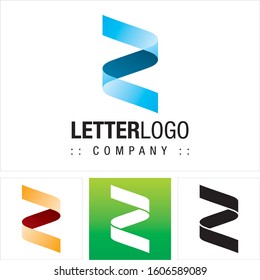 Letter Z (Typography) Vector Symbol Company Logo (Logotype). 3d Geometric Paper Fold (Origami) Layered Spiral Style Icon Illustration. Elegant Identity Concept Design Idea Brand Template.