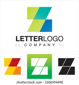 Letter Z (Typography) Vector Symbol Company Logo (Logotype). Geometric Paper Fold Multi-colored Style Icon Illustration. Elegant Identity Concept Design Idea Brand Template.