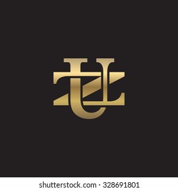 letter Z and U monogram golden logo
