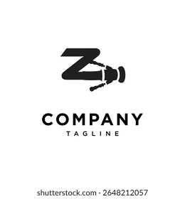 Letter Z Underwing Nozzle Logo Icon Vector