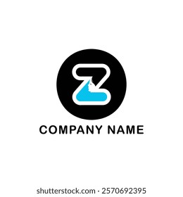 Letter Z Unique Minimal Concept Logo | Multicolor Z Letter Typography Symbol