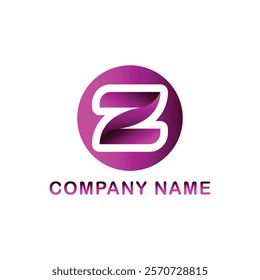 Letter Z Unique Minimal Concept Logo | Multicolor Z Letter Typography Symbol