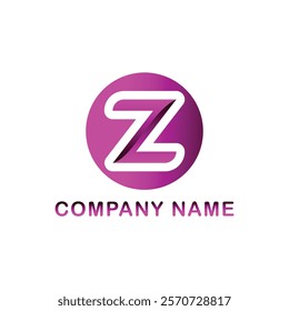 Letter Z Unique Minimal Concept Logo | Multicolor Z Letter Typography Symbol