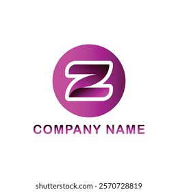 Letter Z Unique Minimal Concept Logo | Multicolor Z Letter Typography Symbol