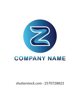 Letter Z Unique Minimal Concept Logo | Multicolor Z Letter Typography Symbol