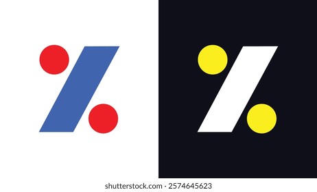 Letter Z Unique Style Logo Multicolor Minimal Typography Logo