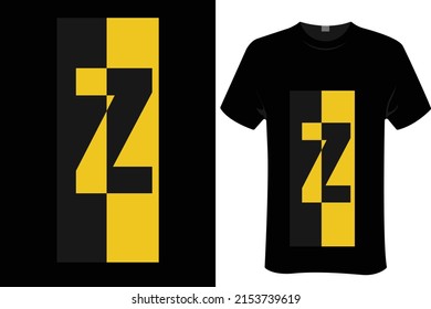 Letter Z | unisex t-shirt design, this design for print-on-demand t-shirt printing businesses and to upload online stores as well. It's 100% royalty free.100% editable Eps 10 format. 
