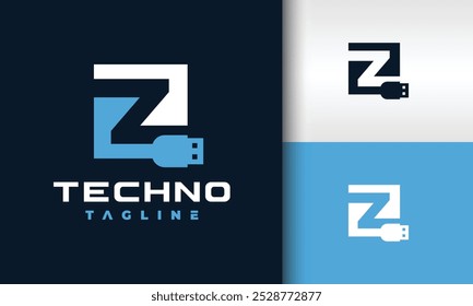 letter Z USB cable logo