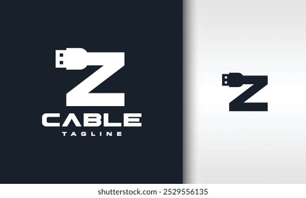 Letra Z Logotipo del cable USB