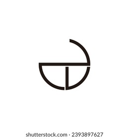 Letter Z and V circle geometric symbol simple logo vector