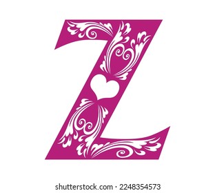 Letter Z, Valentine Alphabet Monogram
Sublimation vector design file, for mug, t-shirt, vase, pillow case. etc