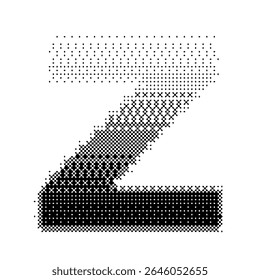 Letter Z vector with gradation bitmap effect
