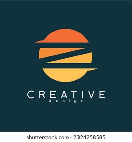 Letter Z Vektor Logo Design mit Sunrise Konzept.