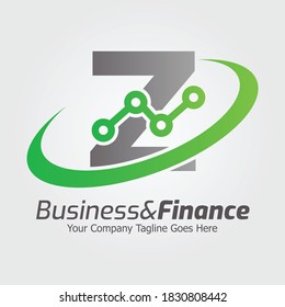 Plantilla para el logotipo del vector de la letra Z, logotipo de la letra colorida Z, logotipo de la empresa financiera, icono de la plantilla de diseño de los asesores del Instituto Financiero