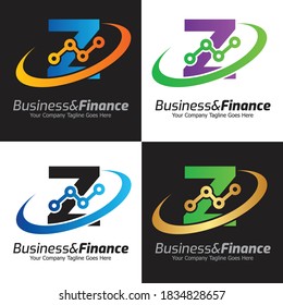 Letter Z vector logo template, Colorful Letter Z logo, Financial Company Logo, Financial Institute Advisors Logo Design Template Vector Icon
