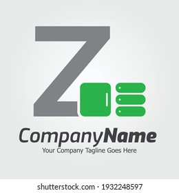 Plantilla de logotipo vectorial de carta Z, logotipo de letra colorida Z, diseño de logotipo de muebles de cocina