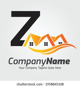 Letter Z vector logo template, Colorful Letter Z logo, Real Estate, Building and Construction Logo Design Template Vector Icon