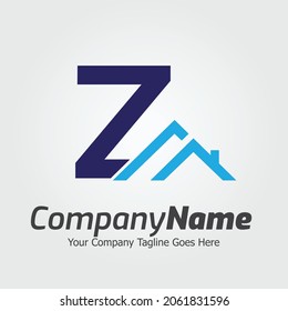 Letter Z vector logo template, Colorful Letter Z logo, Real Estate, Building and Construction Logo Design Template Vector Icon