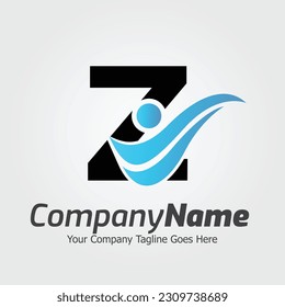 Vorlage für das Vektor-Logo von Letter Z, Logo für farbige Buchstaben Z, Logo für Finanzunternehmen, Empfehlungen für Finanzinstitute Logo-Design-Vorlage Vektorsymbol