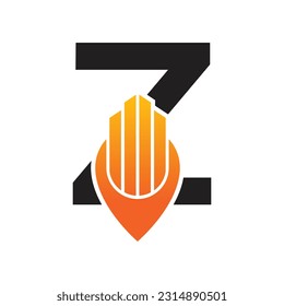 Letter Z vector logo template, Colorful Letter Z logo, Real Estate, Building and Construction Logo Design Template Vector Icon