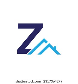 Letter Z vector logo template, Colorful Letter Z logo, Real Estate, Building and Construction Logo Design Template Vector Icon