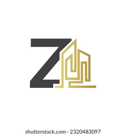Letter Z vector logo template, Colorful Letter Z logo, Real Estate, Building and Construction Logo Design Template Vector Icon