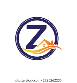 Letter Z vector logo template, Colorful Letter Z logo, Real Estate, Building and Construction Logo Design Template Vector Icon