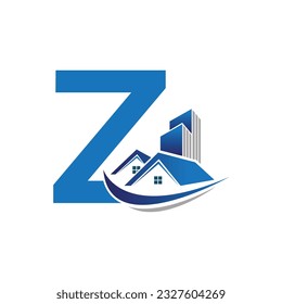 Letter Z vector logo template, Colorful Letter Z logo, Real Estate, Building and Construction Logo Design Template Vector Icon