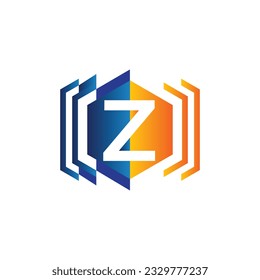 Vorlage für das Vektor-Logo von Letter Z, Logo für farbige Buchstaben Z, Logo für Finanzunternehmen, Empfehlungen für Finanzinstitute Logo-Design-Vorlage Vektorsymbol