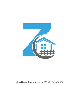 Plantilla del logotipo del Vector de la letra Z, logotipo colorido de la letra Z, inmobiliaria, construcción y diseño del logotipo del Vector de la Plantilla del logotipo de la construcción