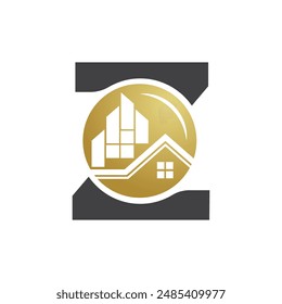 Letter Z vector logo template, Colorful Letter Z logo, Real Estate, Building and Construction Logo Design Template Vector Icon