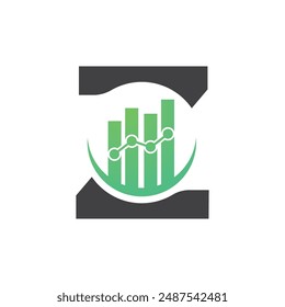 Plantilla del logotipo del Vector de la letra Z, logotipo colorido de la letra Z, logotipo de la compañía financiera, icono del Vector de la Plantilla del diseño del logotipo de los asesores del instituto financiero