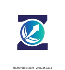 Letter Z vector logo template, Colorful Letter Z logo, Financial Company Logo, Financial Institute Advisors Logo Design Template Vector Icon