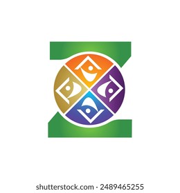 Letter Z vector logo template, Colorful Letter Z logo, Financial Company Logo, Financial Institute Advisors Logo Design Template Vector Icon